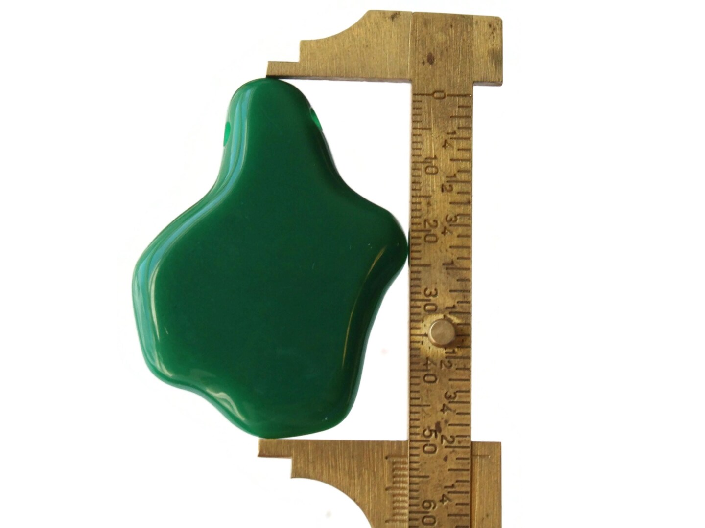 52mm Green Vintage Lucite Blob Pendant