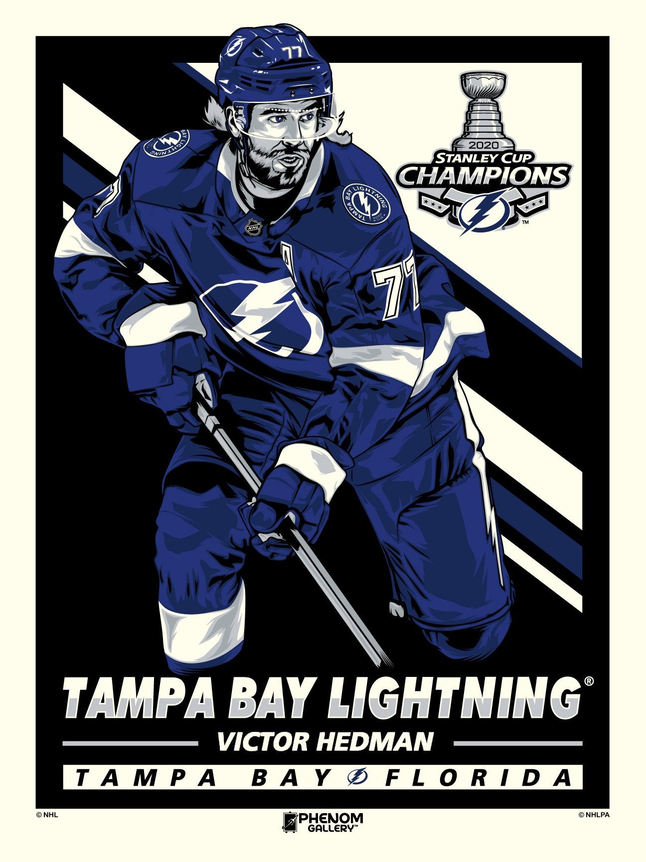 Phenom Gallery Tampa Bay Lightning &#x27;20 Stanley Cup Champions Victor Hedman Deluxe Framed Serigraph