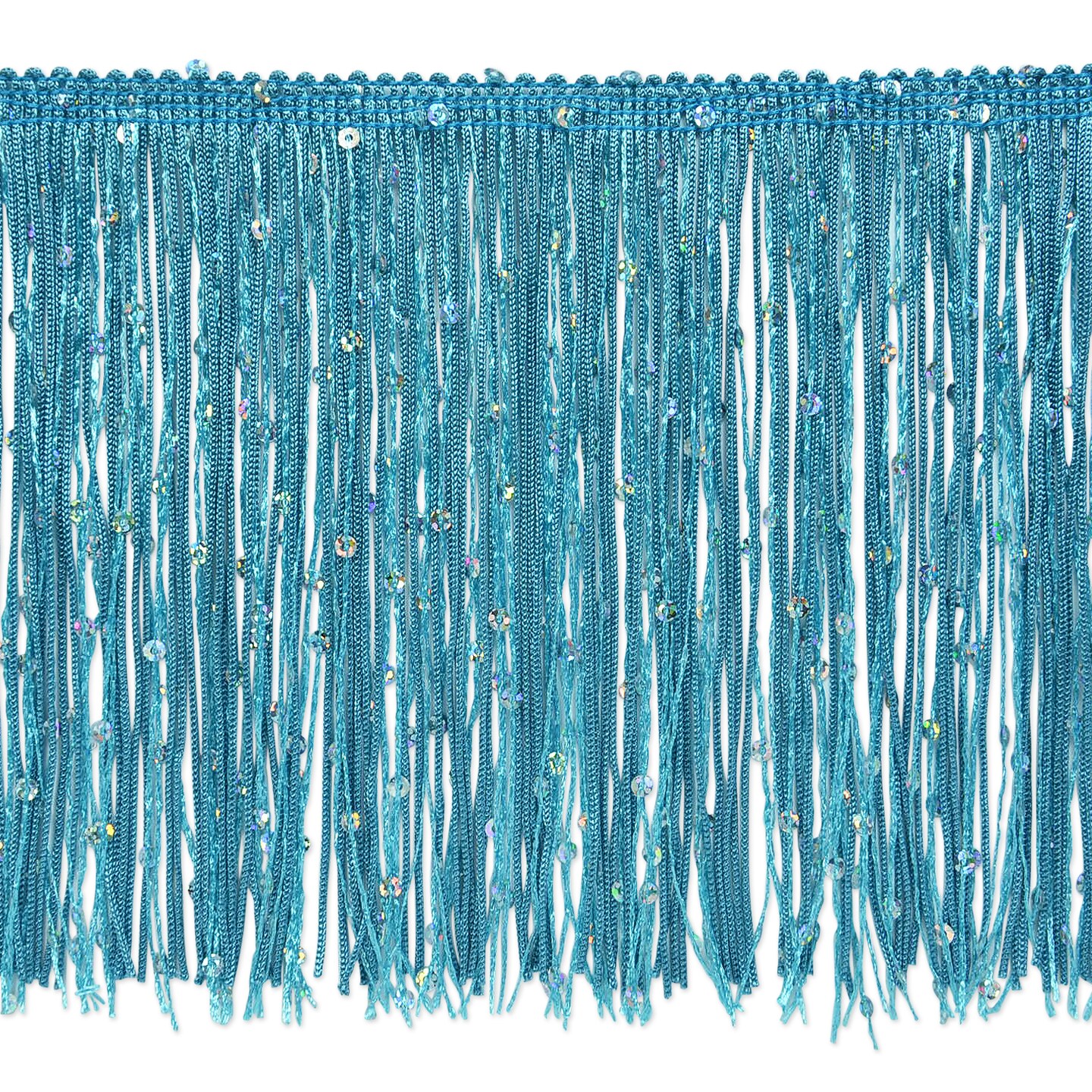 6&#x22; Starlight Hologram Sequin Chainette Fringe Trim