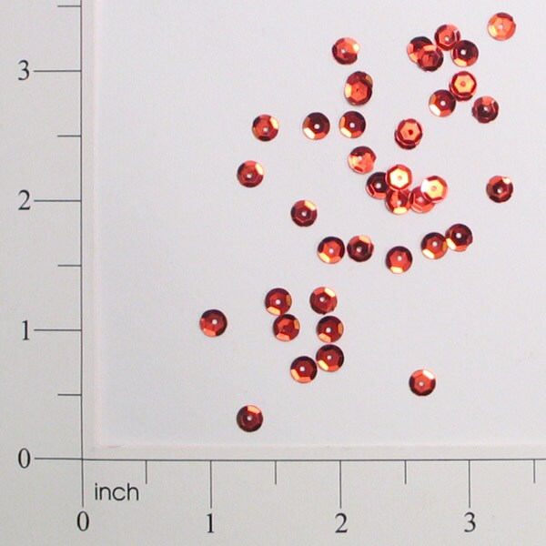 1oz Metallic Cup Loose Sequin - Red - 5mm