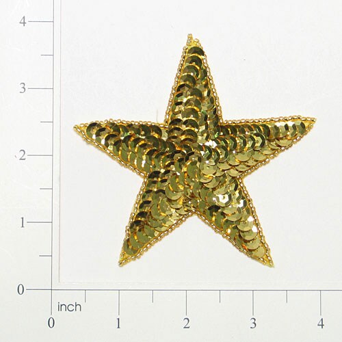 Sequin Star Applique 3 1/2&#x22;