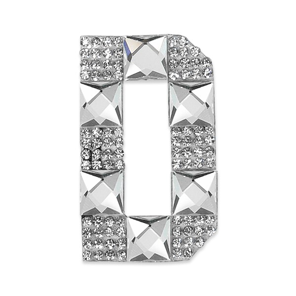 Letter D Iron-on Rhinestone Applique/Patch