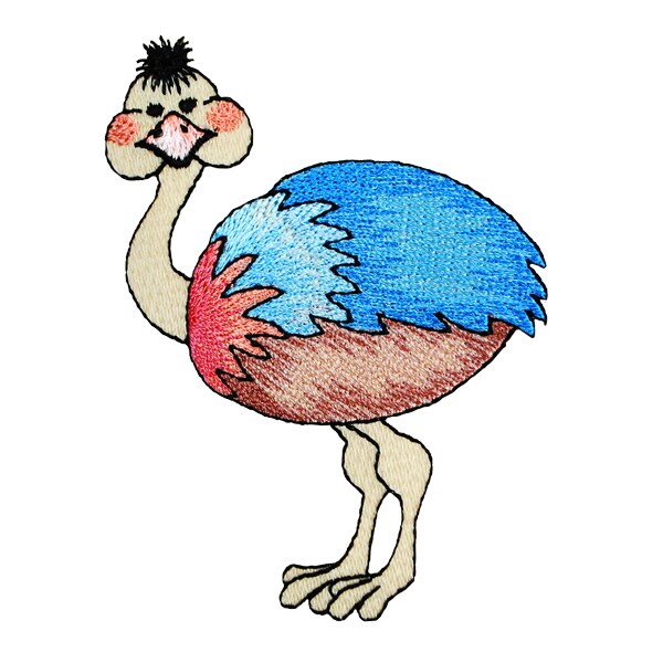 BaZooples Iron-on Patch Applique/Patch Ollie Ostrich