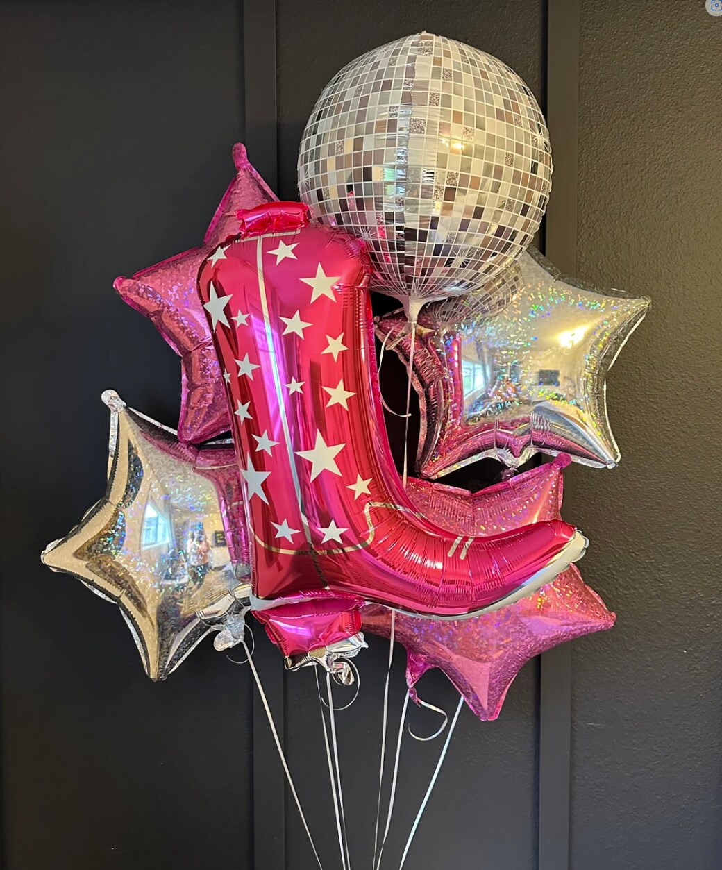 Nashville Bachelorette Disco Cowgirl Balloon Bouquet for Last Rodeo Party, Disco Rodeo, Cowgirl Party, Event Decorations