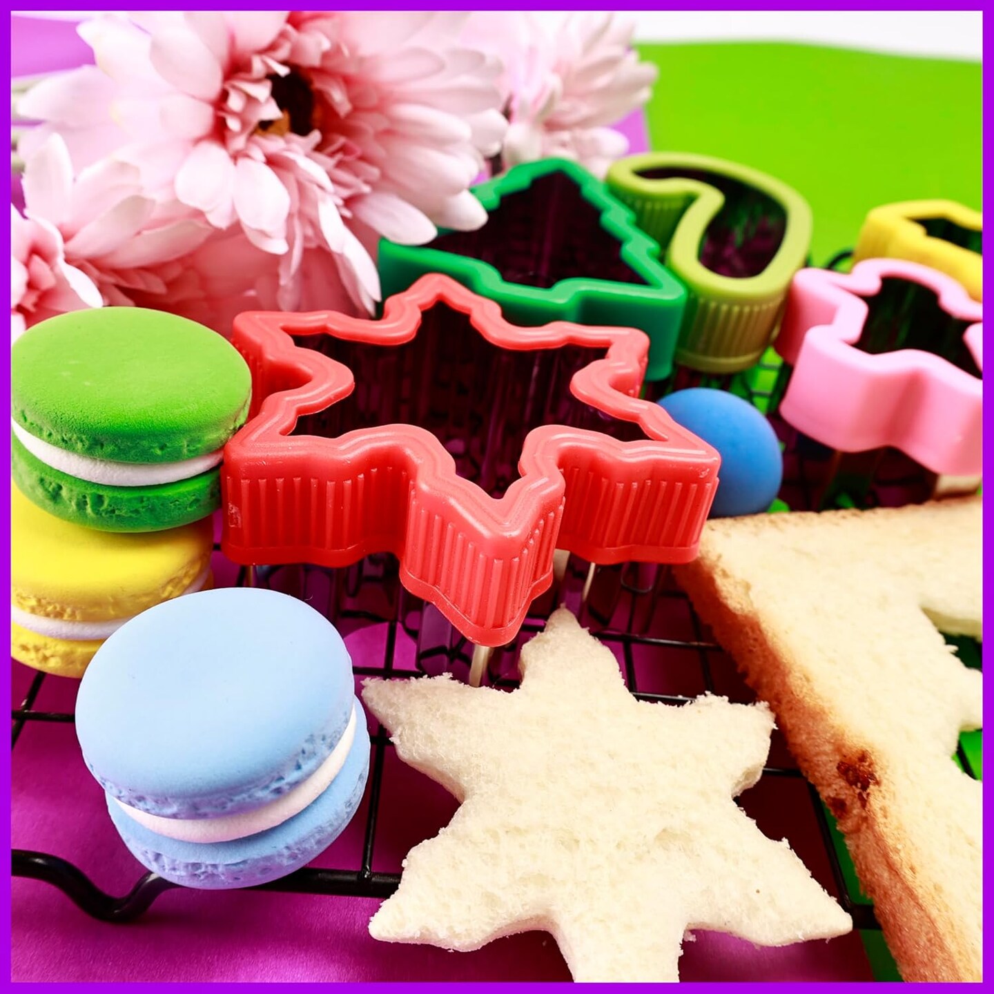 5 Piece Christmas Cookie Cutter Set with Plastic Covers