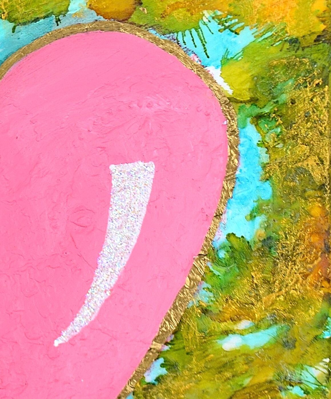 Abstract Rose Pink Heart Painting – 4x4 Inch Acrylic Canvas, Handmade Shelf Decor product 5