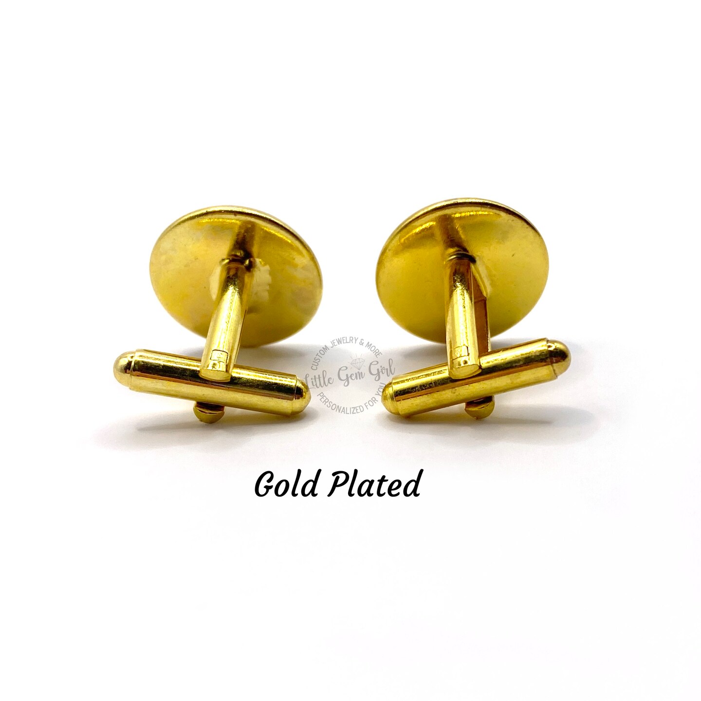 Boutons De Manchette Vintage Argentés Style Art Déco - Monogramme GHN - Pour Homme