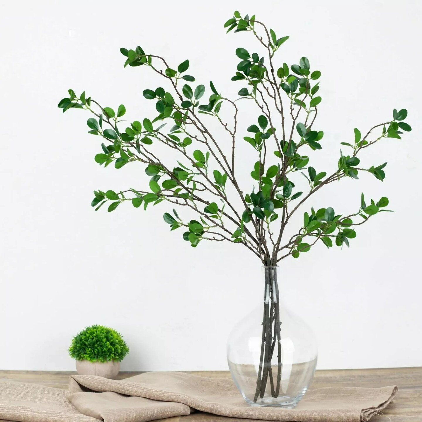 3 Green 43 in Artificial LEAVES STEMS Faux Greenery Plant Branches Party Events