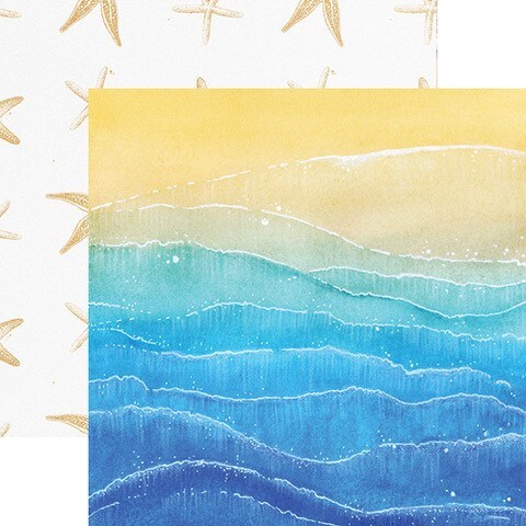 BEACHY KEEN PATTERN 12 X12 SCRAPBOOK PAPER SET