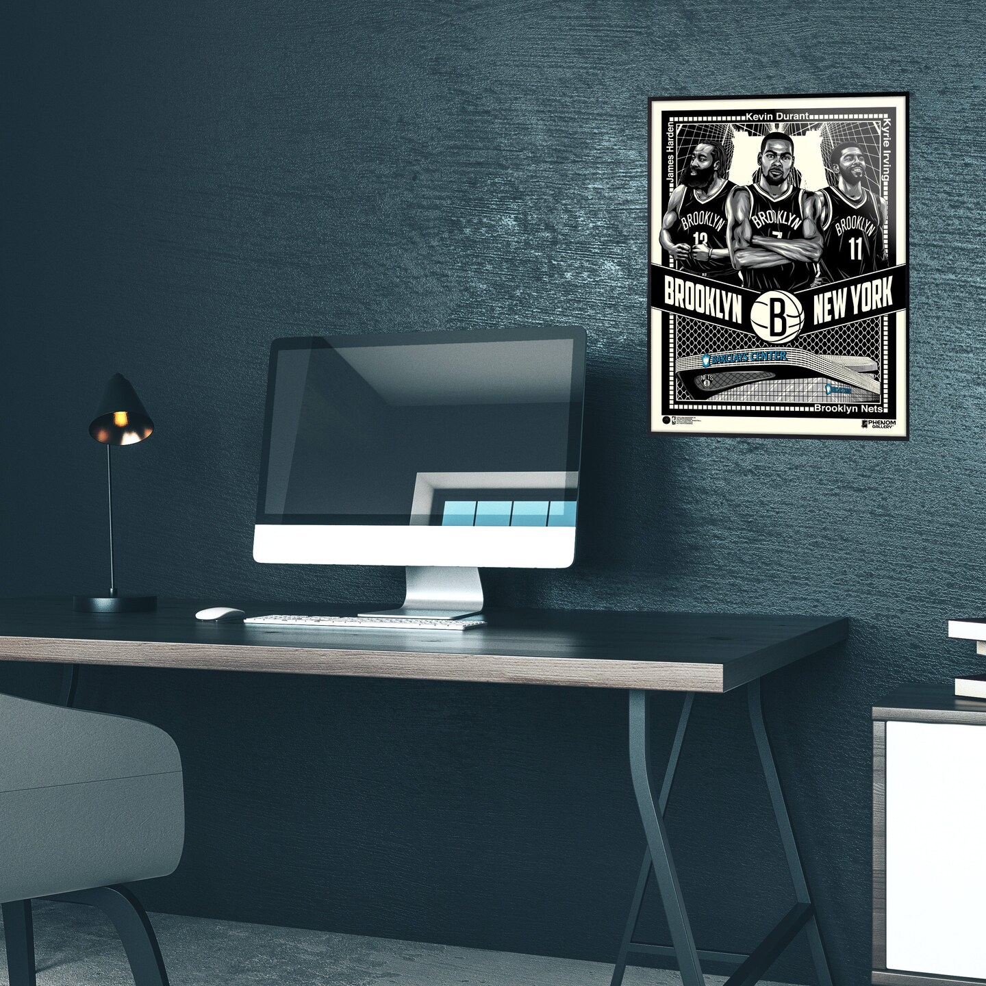 Phenom Gallery Brooklyn Nets Big 3 Limited Edition Framed Serigraph Print