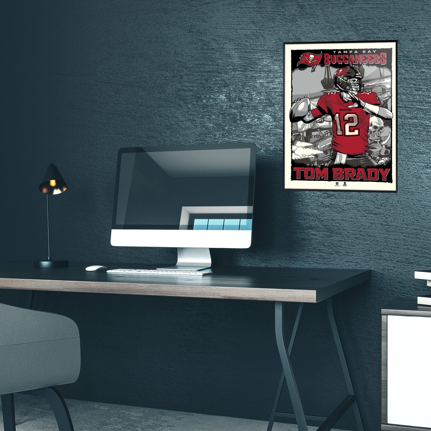 Phenom Gallery Tampa Bay Buccaneers Tom Brady 18&#x22; x 24&#x22; Deluxe Framed Serigraph