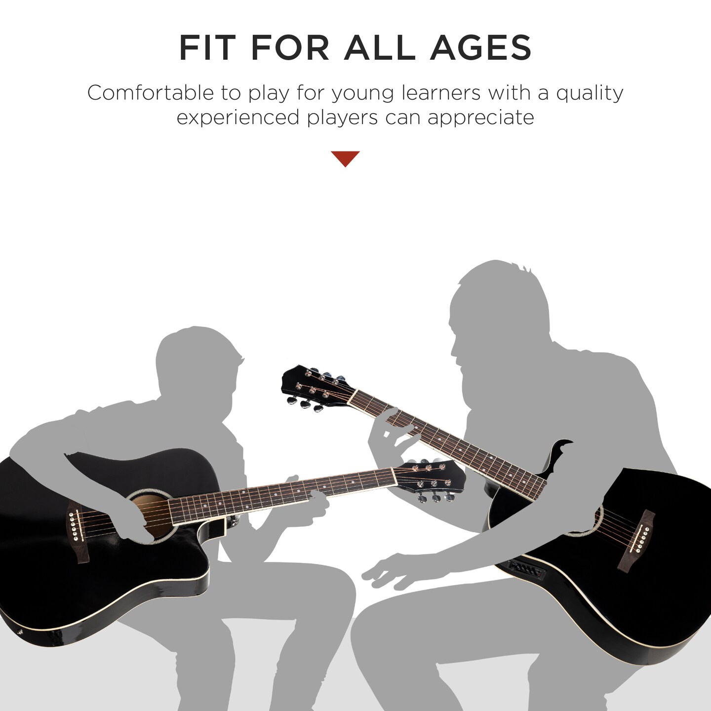 Best Choice Products Beginner Acoustic Electric Guitar Starter Set 41in w/ Wood Cutaway Design, Gig Bag