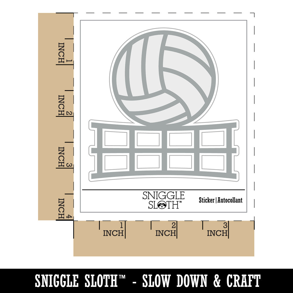 Volleyball and Net Waterproof Vinyl Phone Tablet Laptop Water Bottle Sticker Set - 5 Pack
