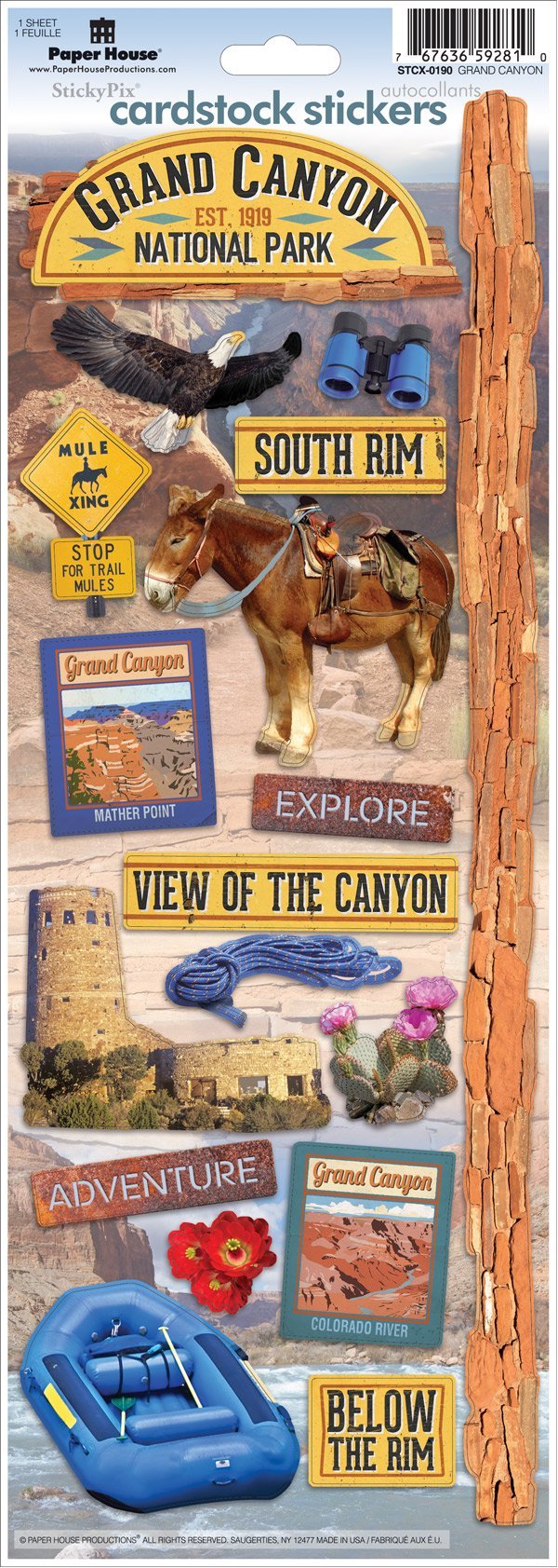 Paper House Grand Canyon National Park Cardstock Stickers