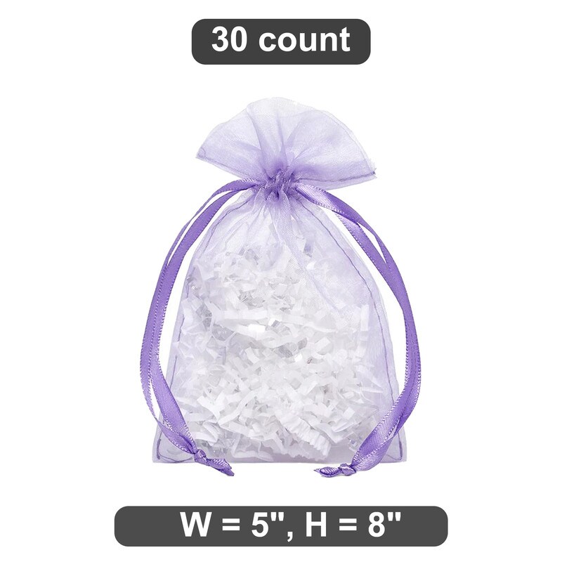 Sheer 5&#x201D; x 8&#x201D; Organza Bags Perfect for Small Favors