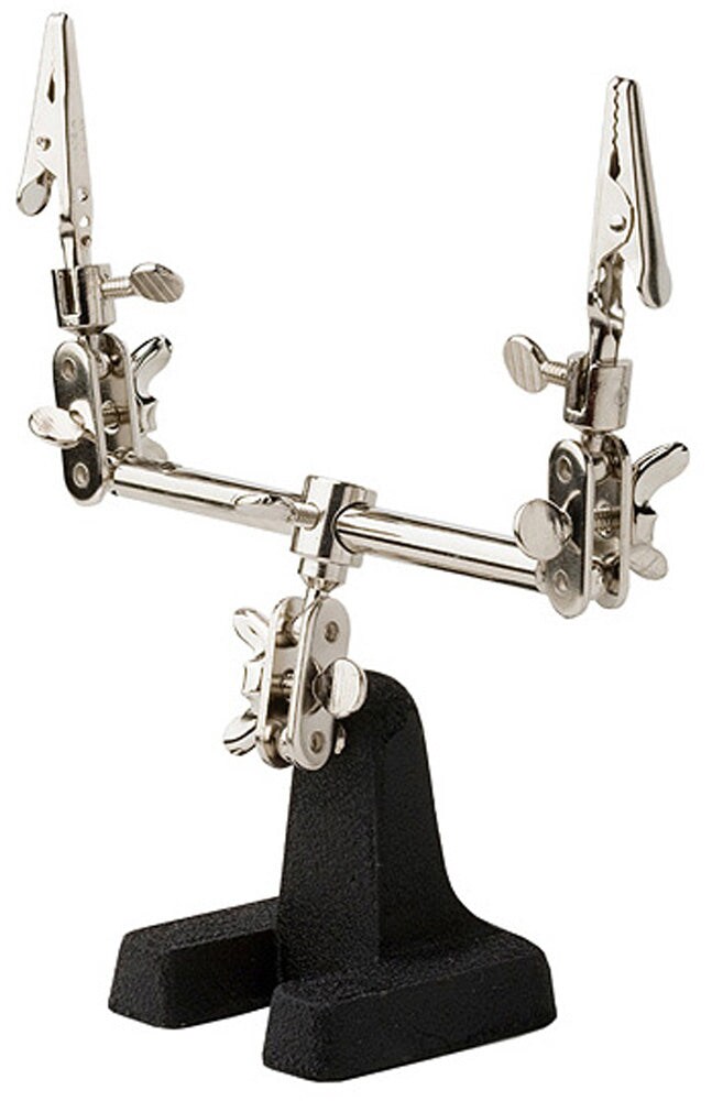 Excel Blades Double Clip Extra Hands with Weighted Base & Adjustable Clamps