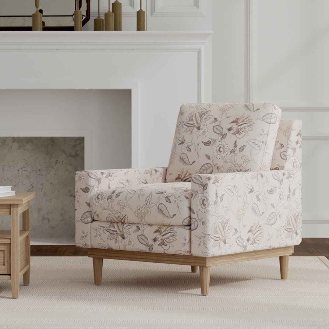 Beige Taupe Performance Grade Eco-Friendly Linen Look Print Upholstery Fabric by The Yard - SKU: Anika Dove