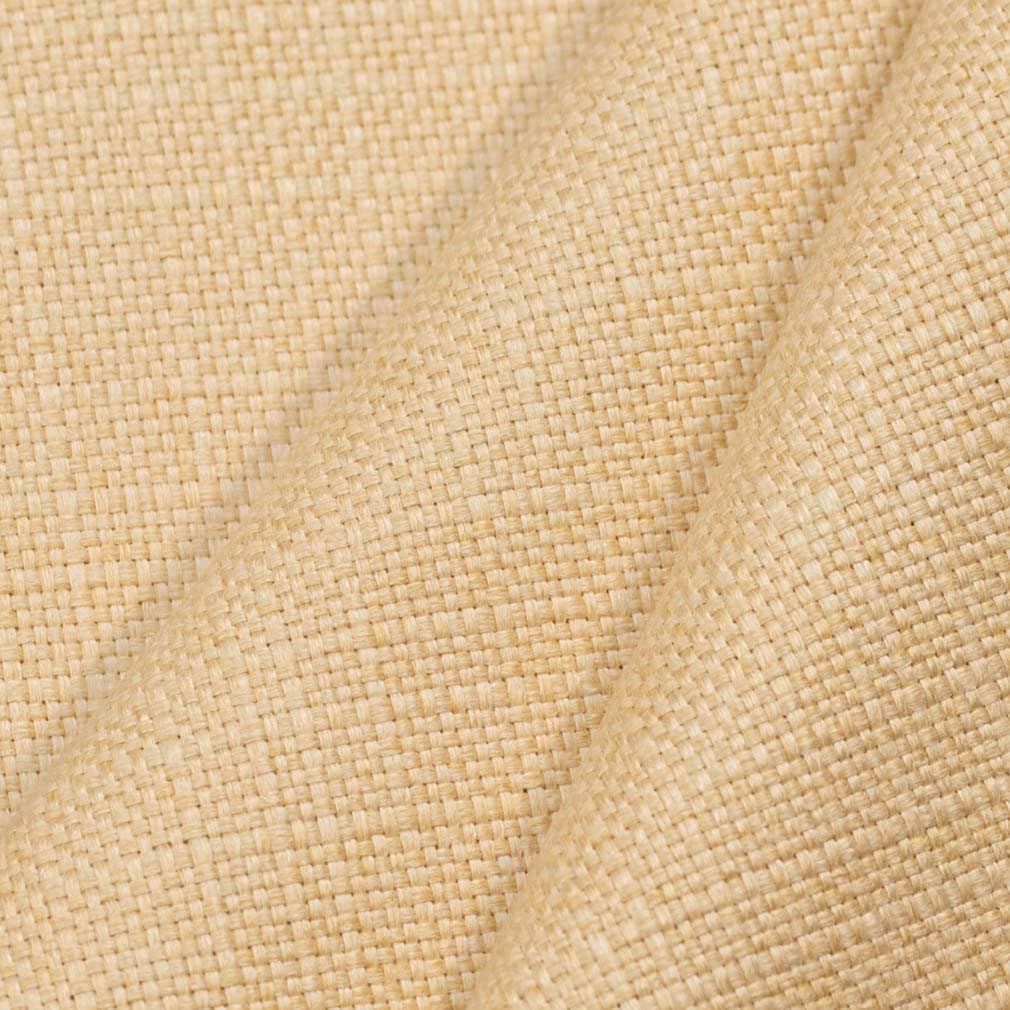 Yellow Linen Look Textured Upholstery Fabric by The Yard - SKU: Lambert Butter