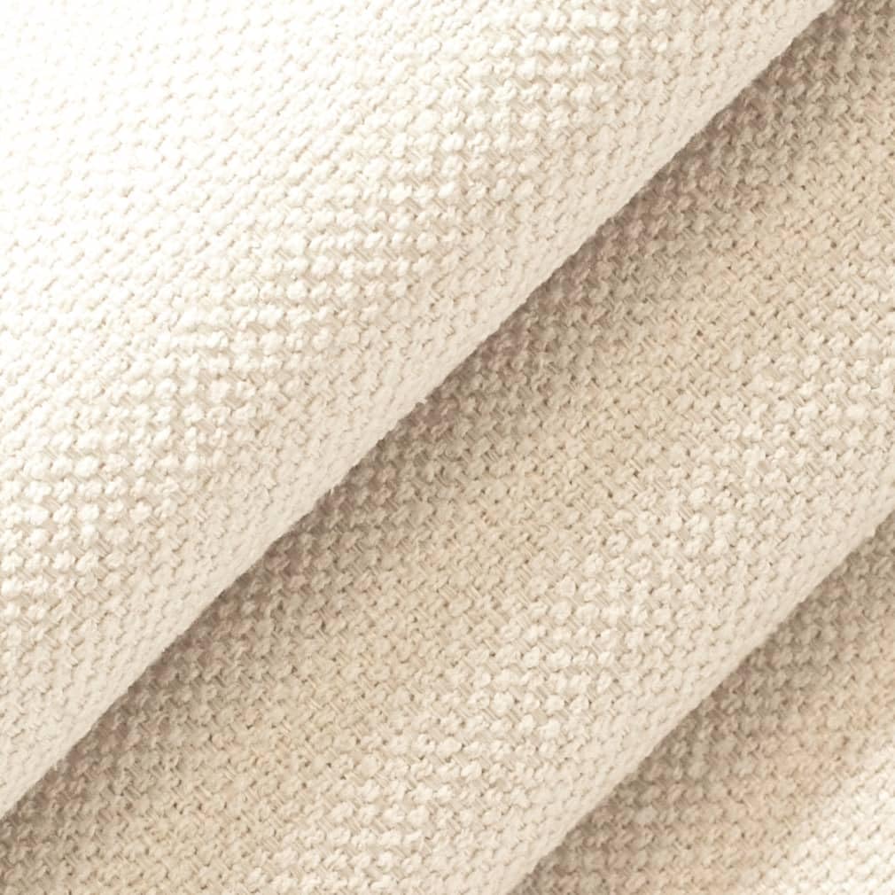 Ivory Fade Resistant Plain Textured Upholstery Fabric by The Yard - SKU: Charger Vanilla