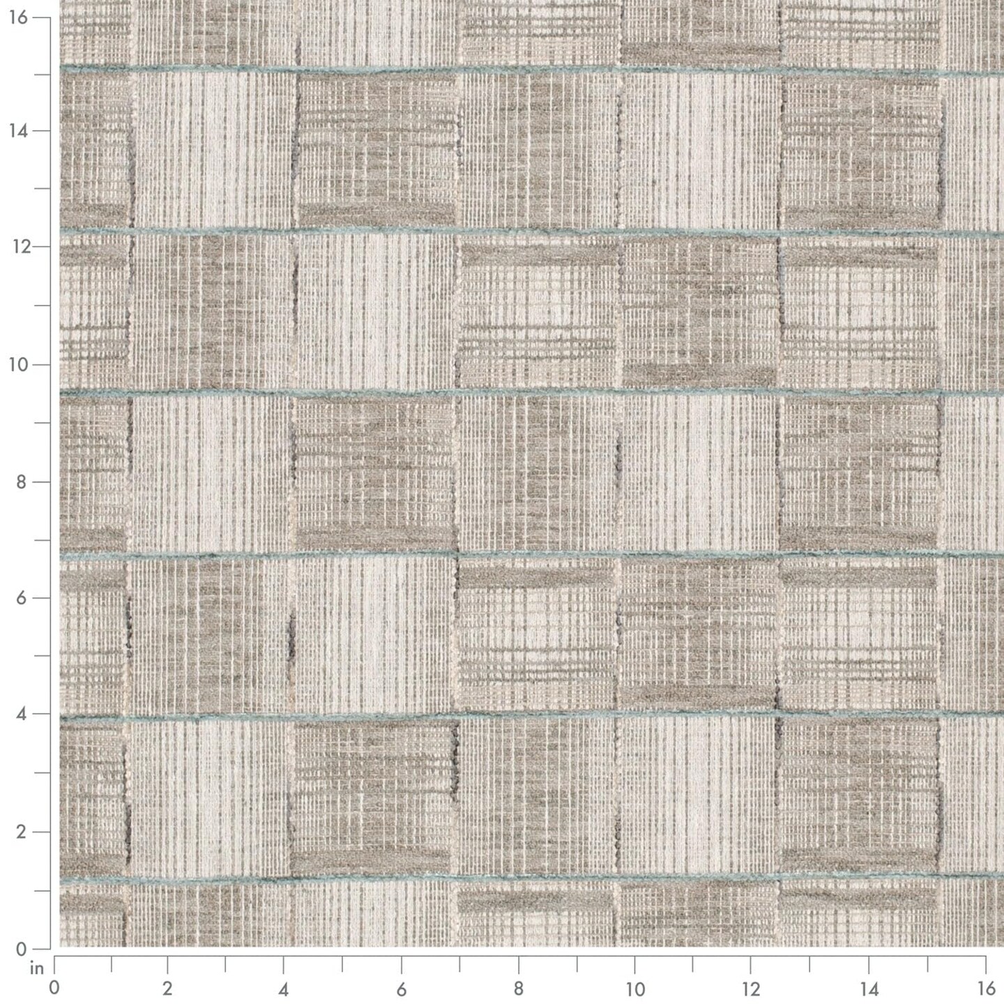 Aqua Teal Performance Grade Abstract Geometric Woven Pattern Upholstery Fabric by The Yard - SKU: Millard Gravel