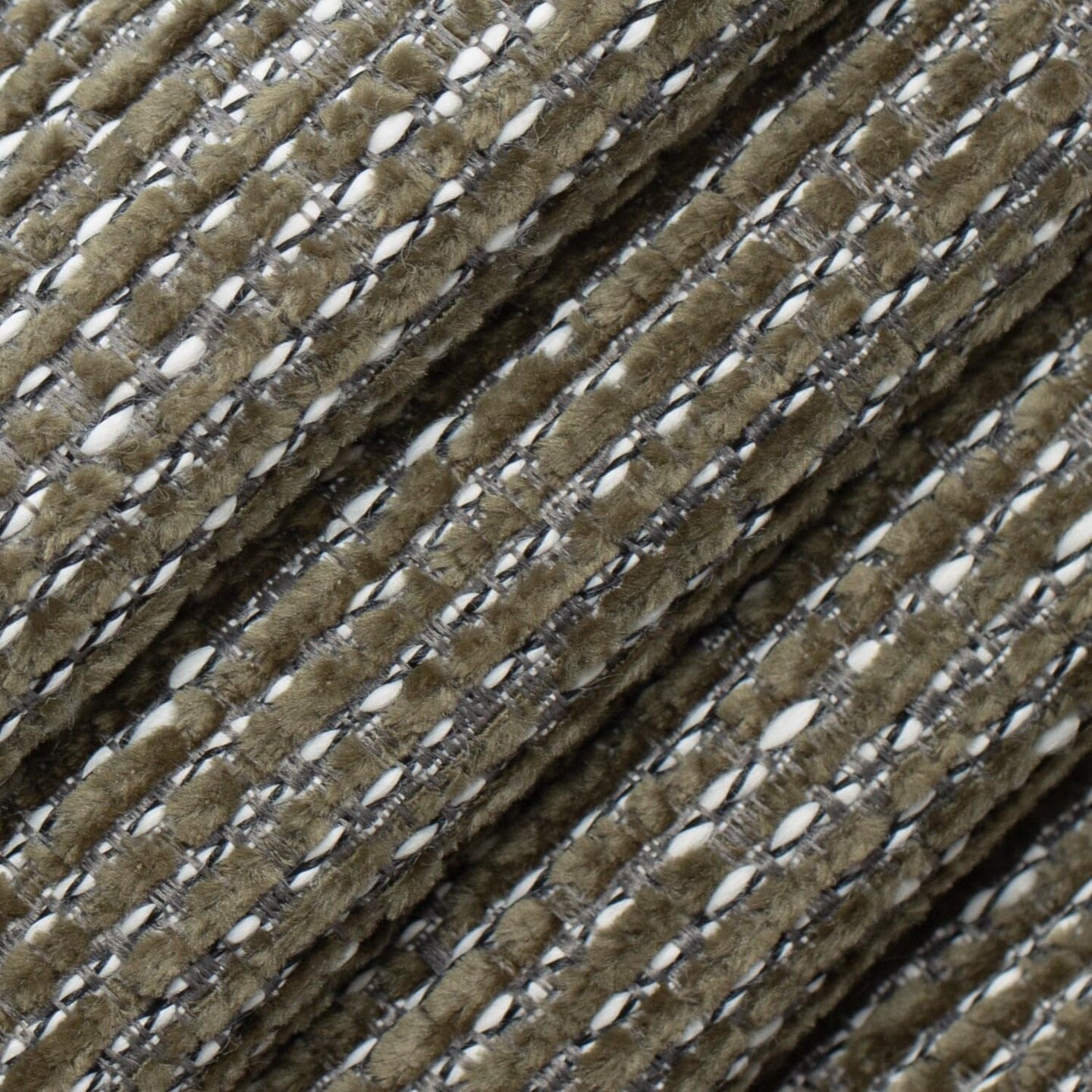 Green Performance Grade Plain Solid Chenille Textures Upholstery Fabric by The Yard - SKU: Brianna Leaf