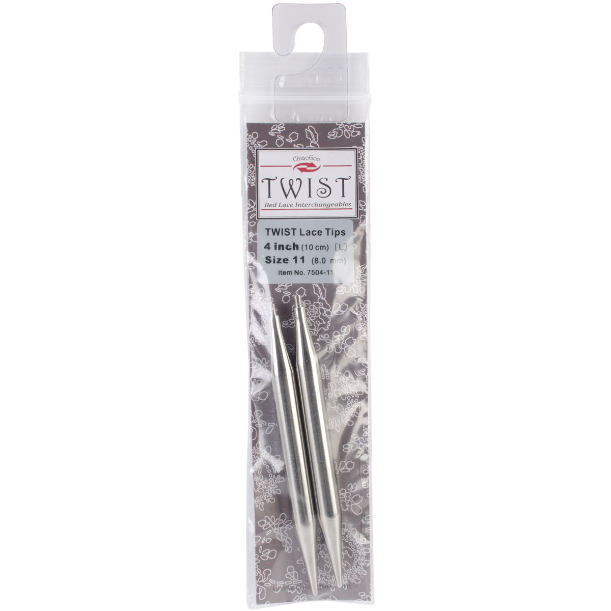 ChiaoGoo TWIST Red Lace Interchangeable Tips 4" - Sizes US 2.5 - 13