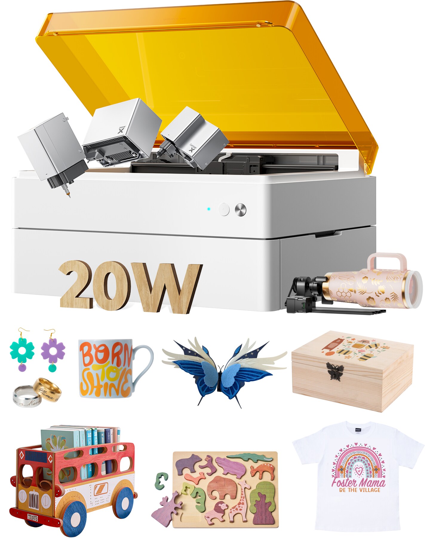 xTool M1 Ultra Laser Engraver, 4-in-1 Craft Machine, Printing Cutting Drawing Engraving Machine