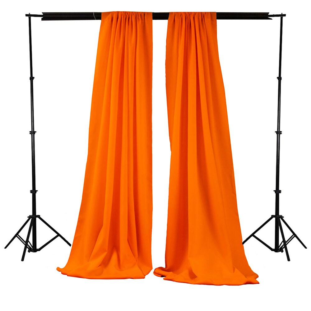 Pack of 2 Polyester Poplin Backdrop Drapes 96 x 58 Inch Semi-Opaque Event Panels