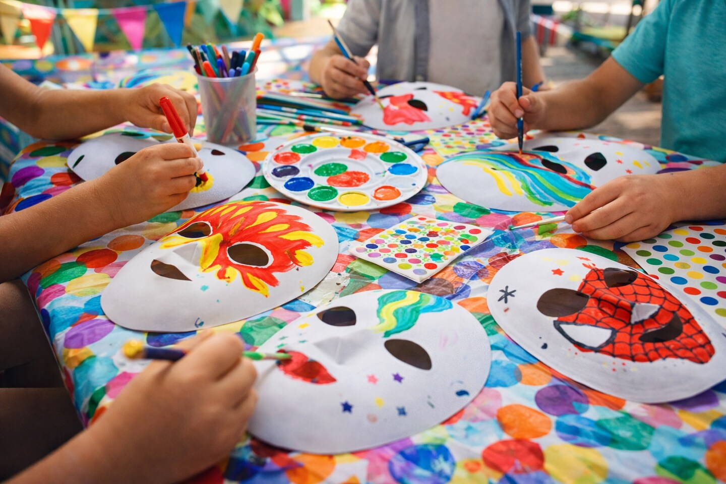 Paper Craft Masks for Kids, Paint & Decorate DIY Masks, 10.5" x 8.25", 40 Pack