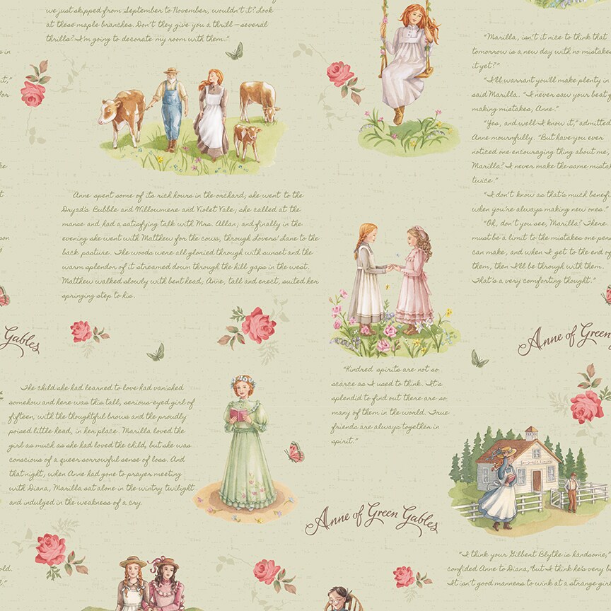 Main in Sage (cd16120-sage) | Anne of Green Gables | Riley Blake Designs | Riley Blake