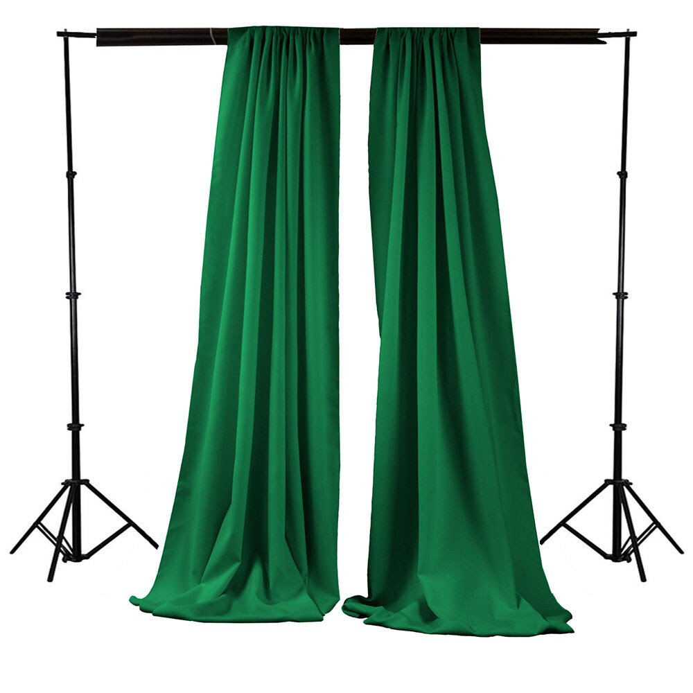 Pack of 2 Polyester Poplin Backdrop Drapes 96 x 58 Inch Semi-Opaque Event Panels