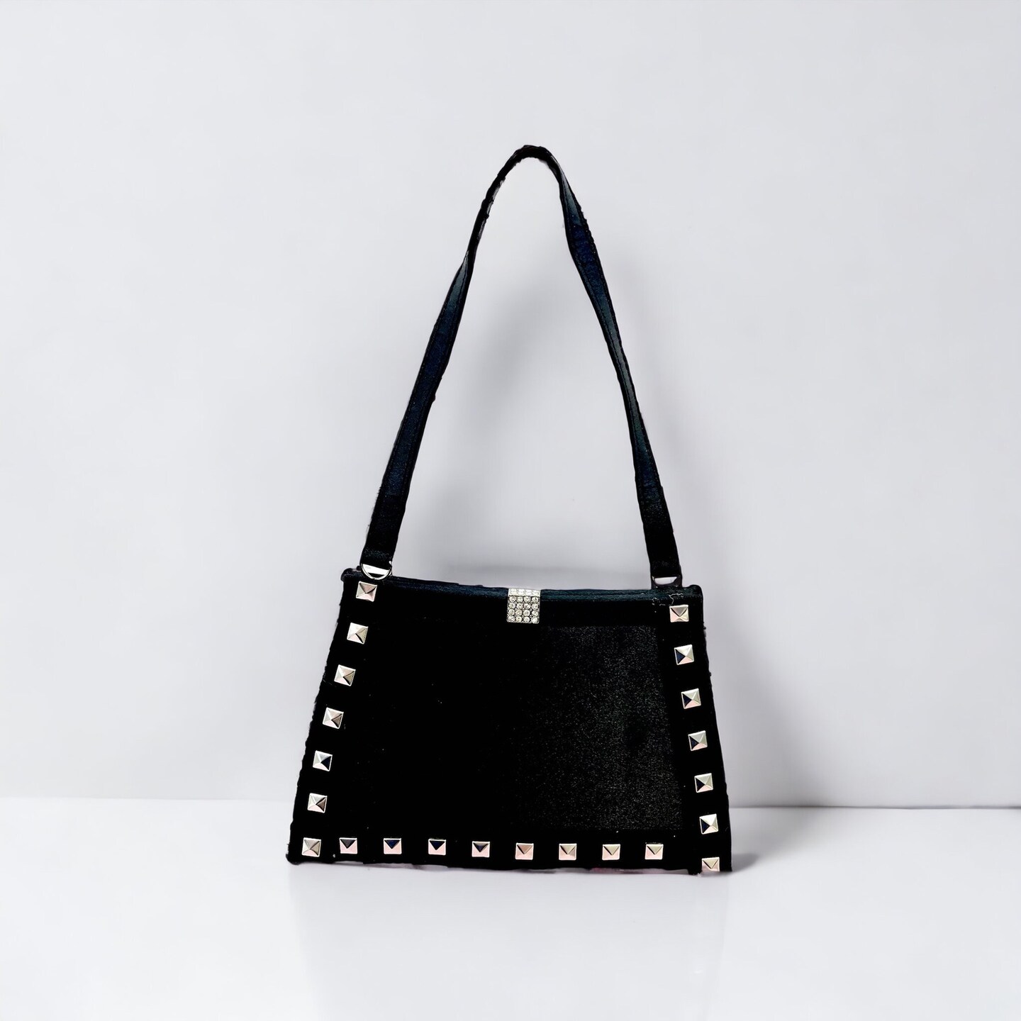 10 Yards of Arabella 3/4" Wide Silver Square Studded Tape Trim | 10 yard cut