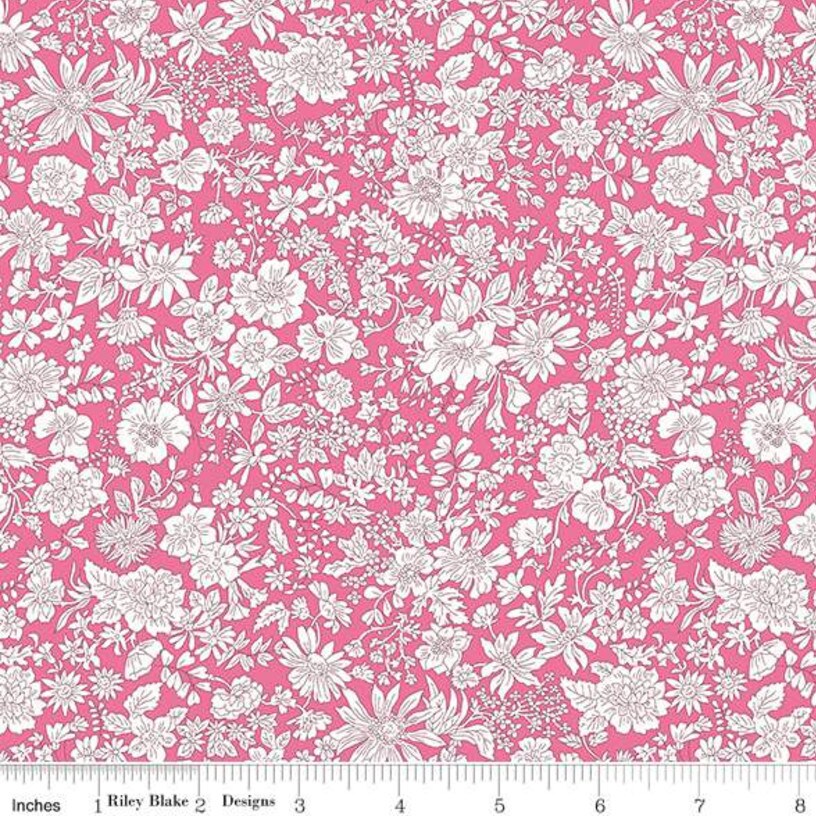 Emily Belle in Bright Pink (01666439a) | Emily Belle | Liberty Fabrics | Riley Blake