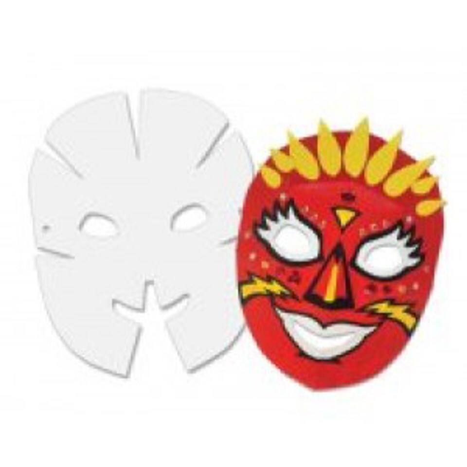 Paper Craft Masks for Kids, Paint & Decorate DIY Masks, 10.5" x 8.25", 40 Pack