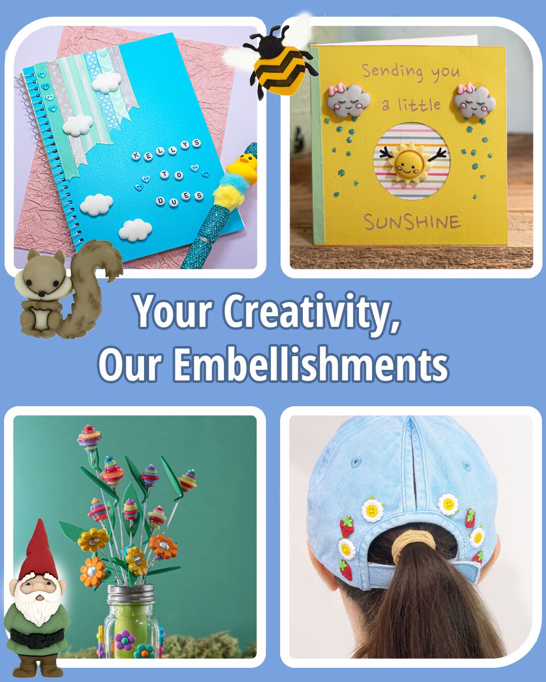 Pure Daisy Craft Embellishments White Floral Shank-Back & Flat-Back Buttons 24pcs