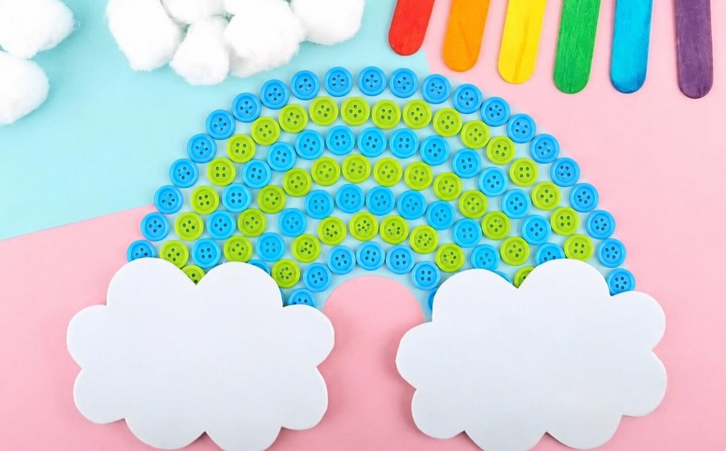 Assorted Multicolor Adhesive Craft Buttons | Self-Stick Embellishments for Kids Crafts, Scrapbooking & Classroom Projects