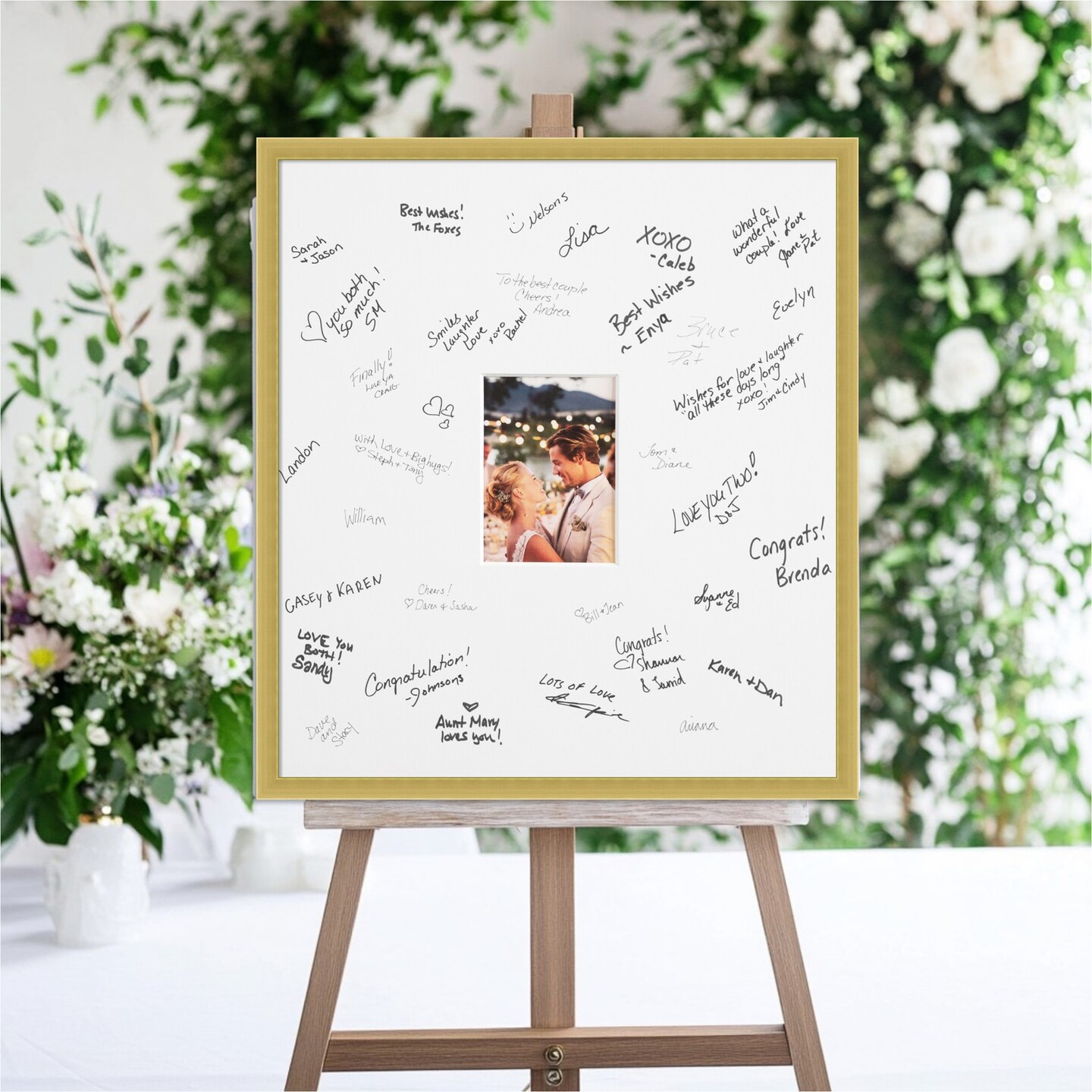 Svelte Signature Mat Picture Frame, Photo Frame Wedding Guest Book Alternative, Autograph Picture Mat for Signature Board, Wedding Celebrations Graduations Support Encouragement or Retirement
