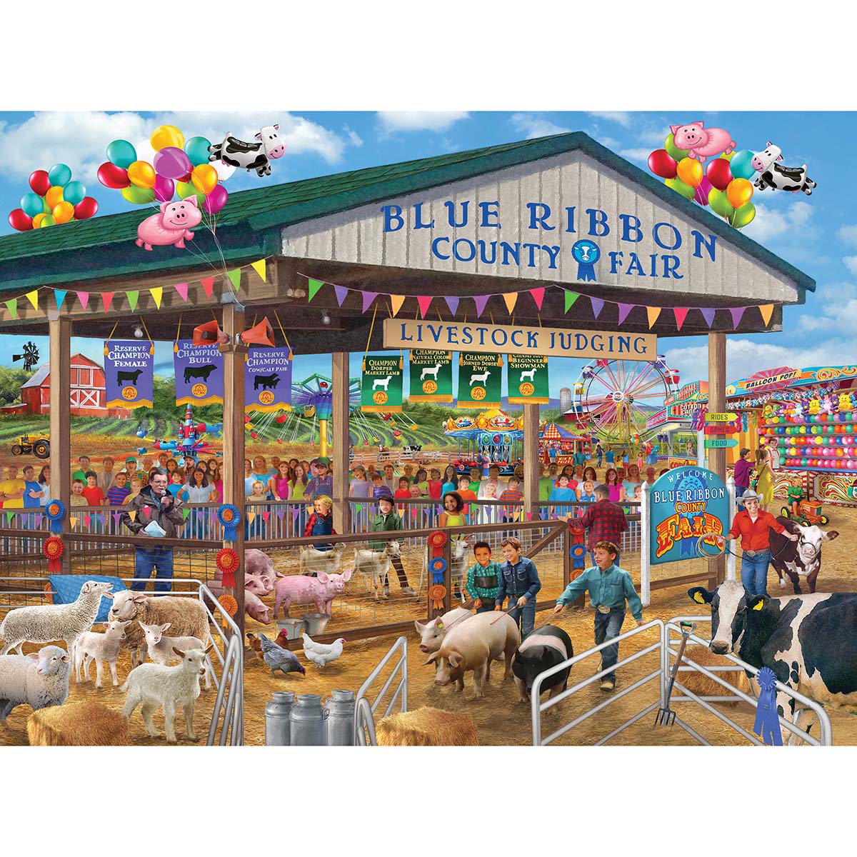 Rose Art Blue Ribbon County Fair Jigsaw Puzzle