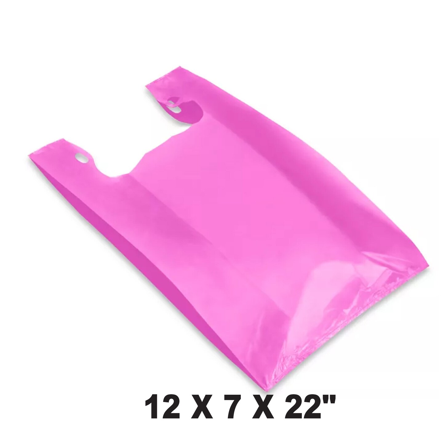 Heavy Duty T-Shirt Bags 12 x 7 x 22 Inches for Big Loads