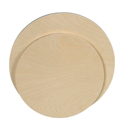 Trekell Raw Round Wood Panel - 1/2&#x22; Baltic Birch Circle for Painting