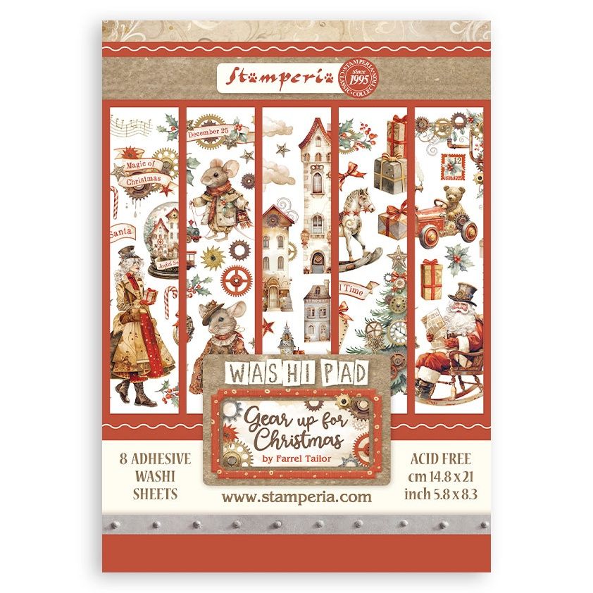 Stamperia Gear Up For Christmas Washi Pad