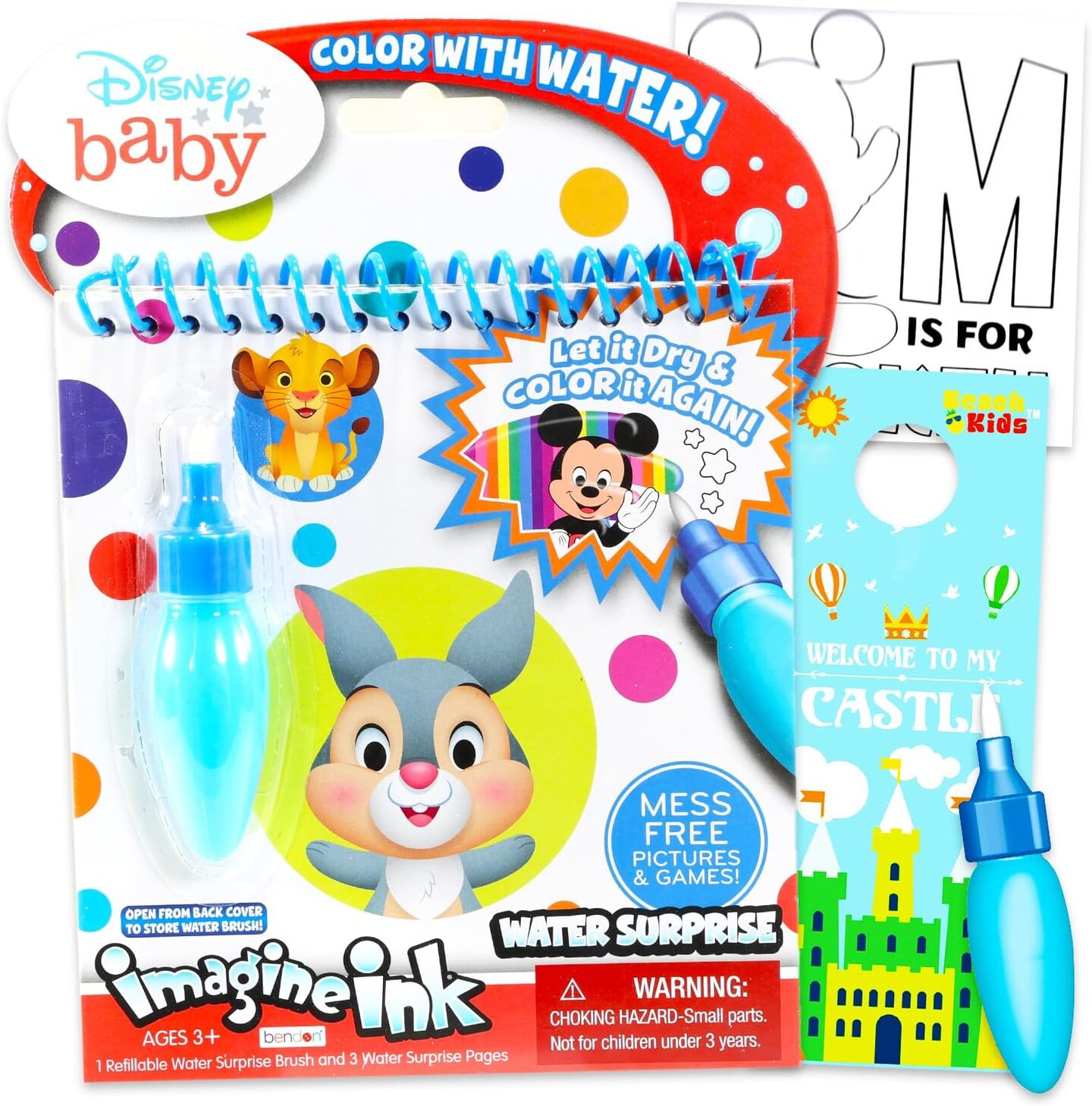 Paint with Water Coloring Book Set for Kids