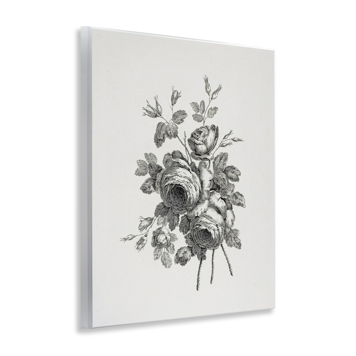 Stupell Industries Vintage Roses Bundle Wall Plaque By Lettered and Lined