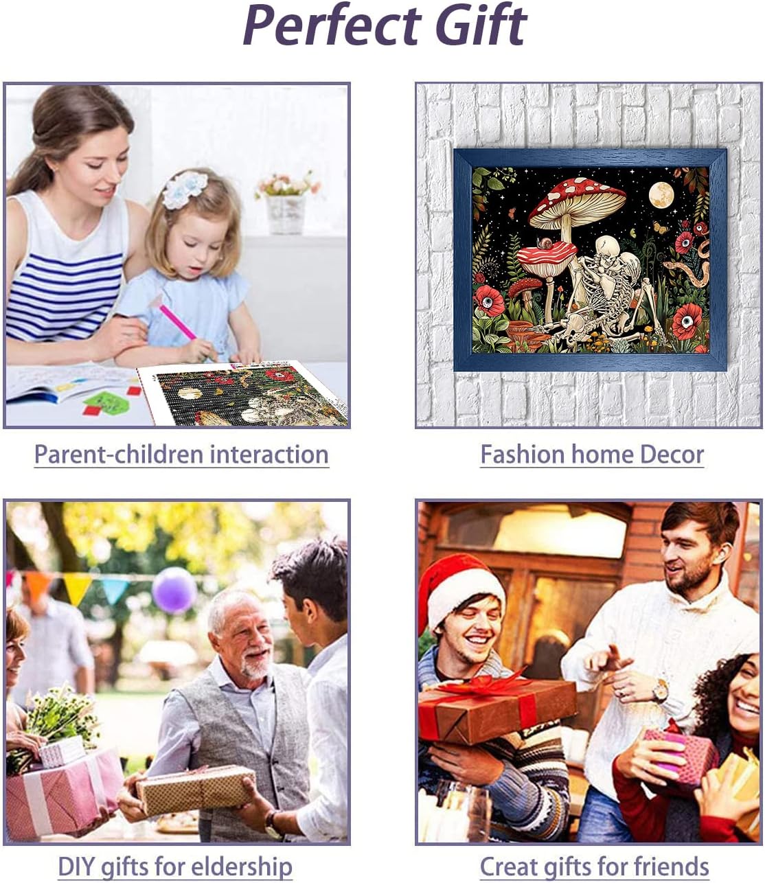 Mushroom 5D Diamond Painting Kits for Adults
