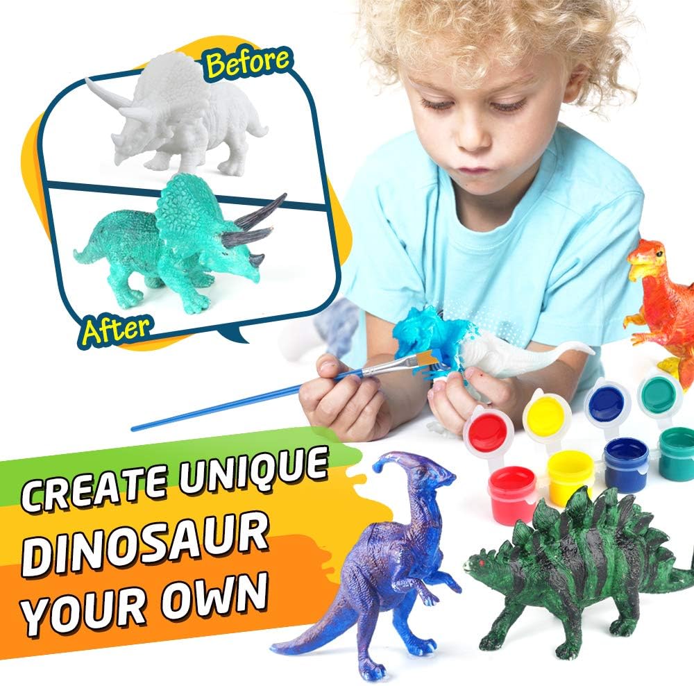 Kids Arts Crafts Set Dinosaur Toy Painting Kit
