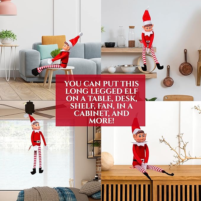 Plush Toy | Elfette Novelty Long Bendy Naughty Girl Christmas Doll | 12 Inches