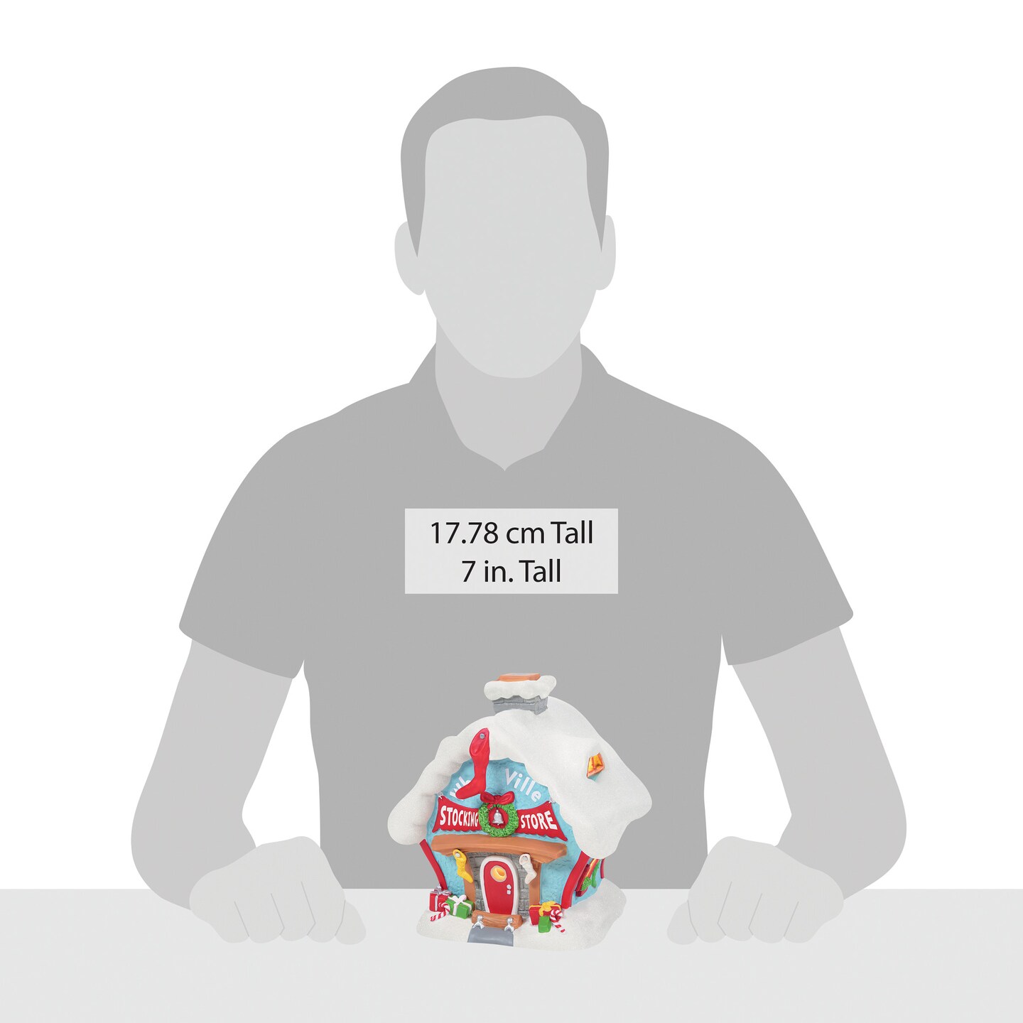 Department 56 Grinch Village Who-Ville Stocking Store Christmas Figurine 7in H