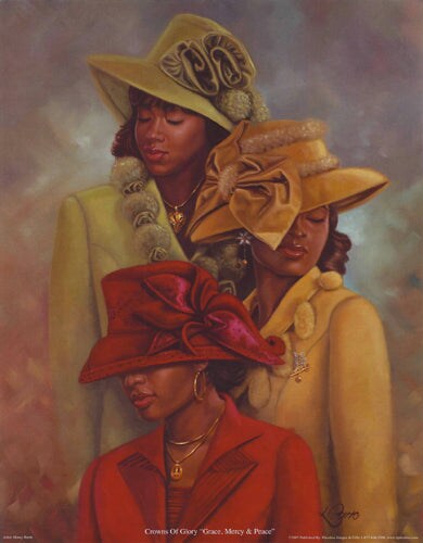 Crowns of Glory: Grace, Mercy &#x26; Peace by Henry Lee Battle Wall Art D&#xE9;cor 14 x 11 Art Print
