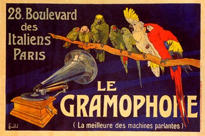 Le Gramophone by Charles Bombled: Vintage Art Print for Music Lovers - Shop Now!