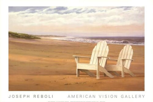 Flying Point Beach by Joseph Reboli - Large Coastal Landscape Art Print for Home & Office Decor 24x36 inch